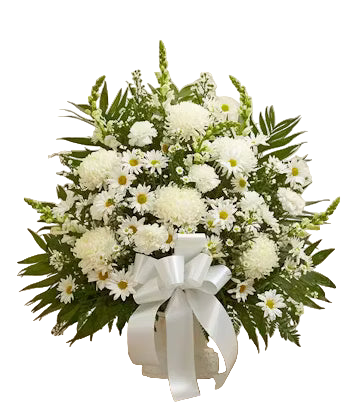 White Floor Basket